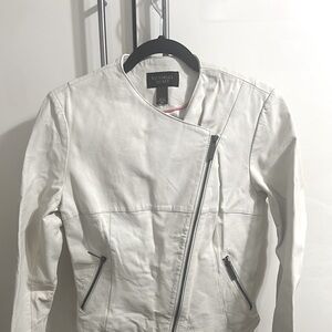 Victorias Secret Ivory Leather Jacket